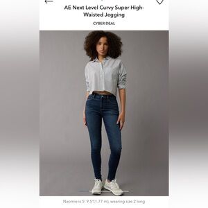 AE CURVY SUPER HIGH RISE JEGGING- SUPER VIVID